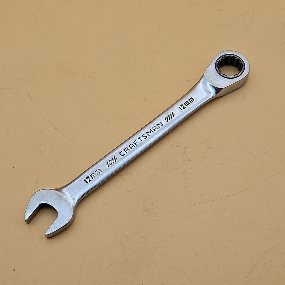 12 mm Craftsman 12 PT Ratcheting Combination Open End Wrench Metric CMMT42570